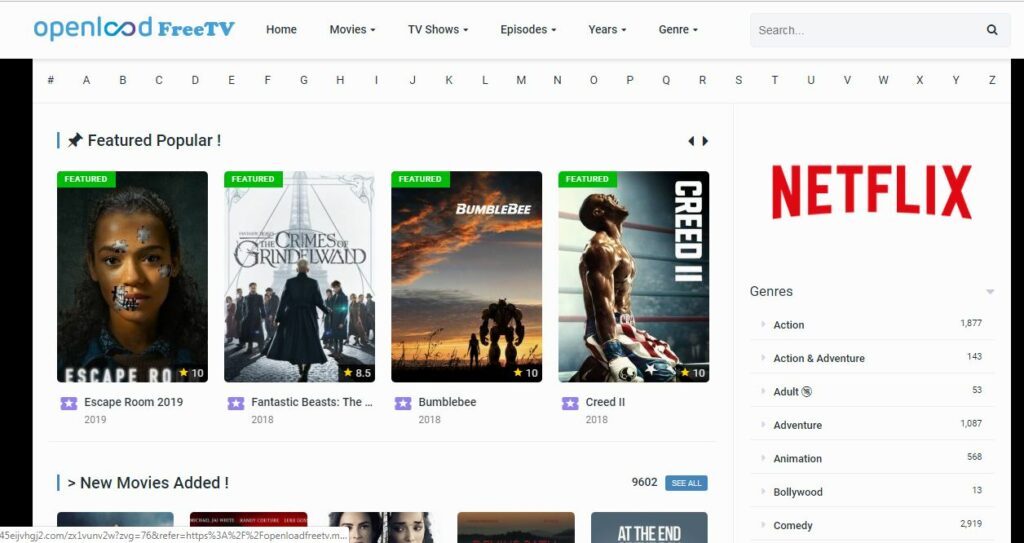 Openload-FreeTV - Websites like GoMovies